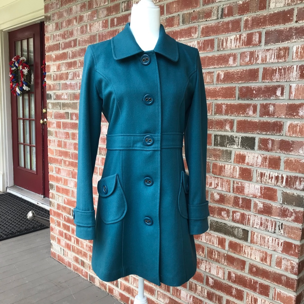 Like New! Gorgeous Lined Wool Blend Coat Size L